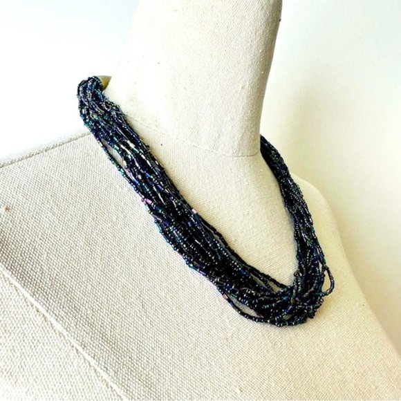 Vintage Multi Colour Multi Strands Gorgeous Necklace - Picture 3 of 9